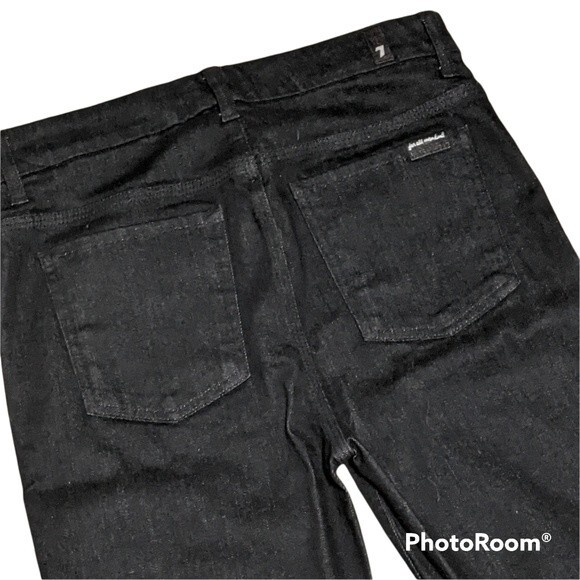 7 for all mankind embellished black skinny jeans pockets higher rise 28x… - Picture 9 of 15